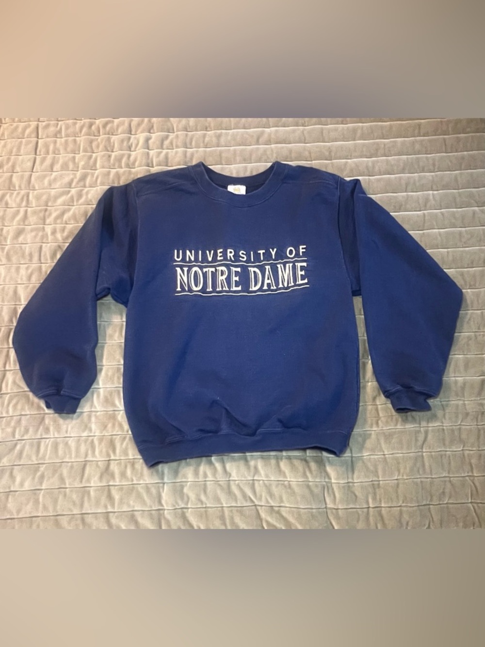 Vintage University of Notre Dame Navy Crewneck Sweatshirt